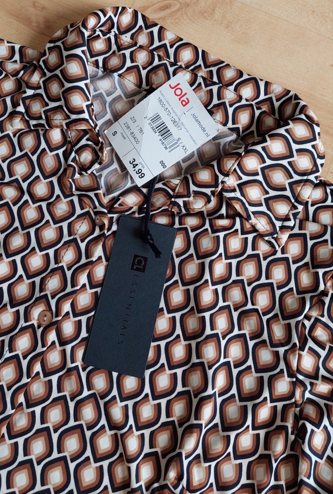 Nieuwe Jola blouse met print - Maat S, Bruin, Jola, Nieuw, Ophalen of Verzenden