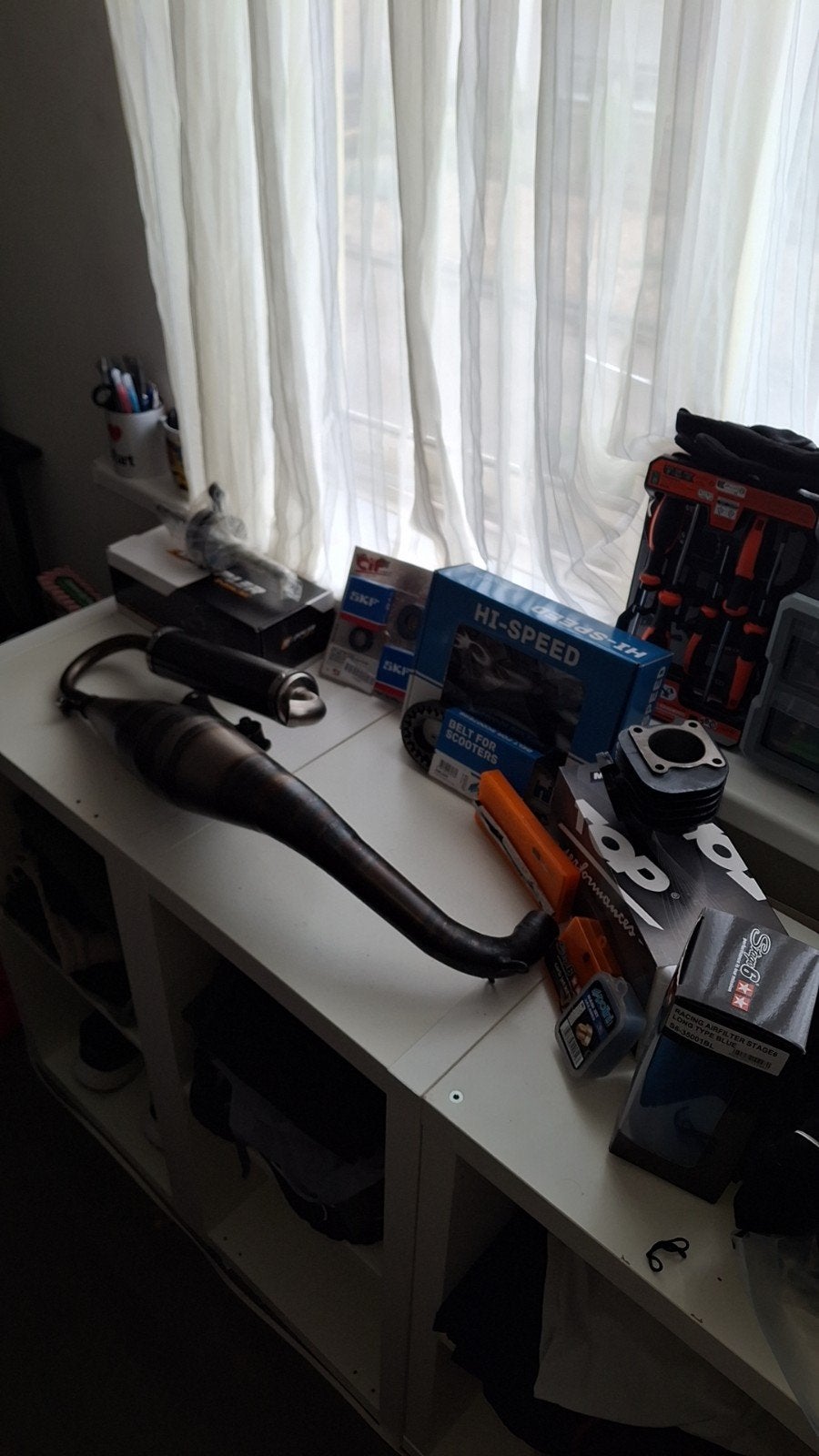 Athena pro racing 70/86 hoogtourig minarelli uitlaat, Ophalen of Verzenden, Zo goed als nieuw
