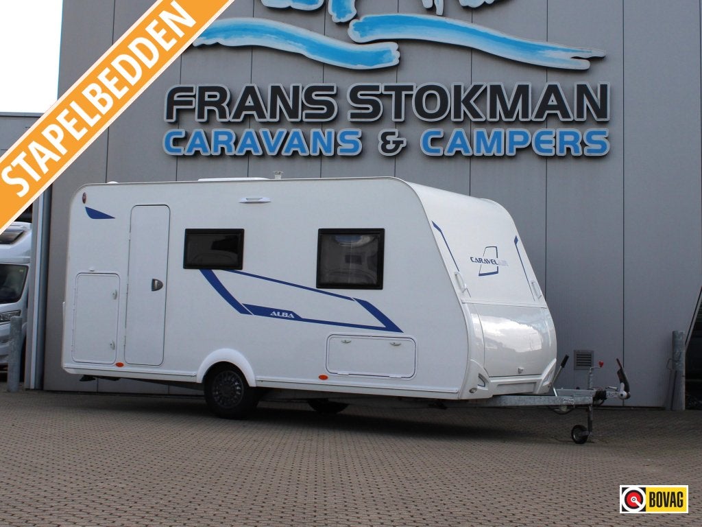 Caravelair Alba 426 stapelbed en voortent, Caravans en Kamperen, Bedrijf, Treinzit, 750 - 1000 kg, 5 tot 6 meter