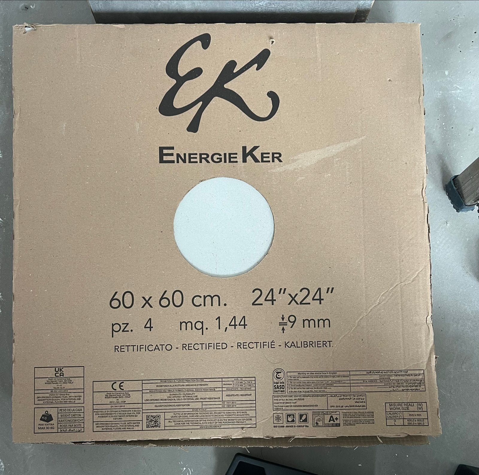 Energie Ker Tegels 60x60 cm, Ophalen, 60 cm of meer, Keramiek, Nieuw