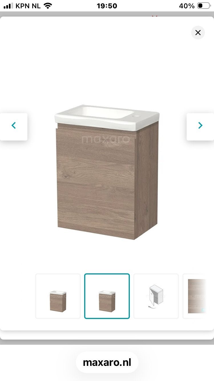 Toiletmeubel met wastafel  (nieuw), Ophalen, Minder dan 50 cm, Nieuw, Minder dan 100 cm