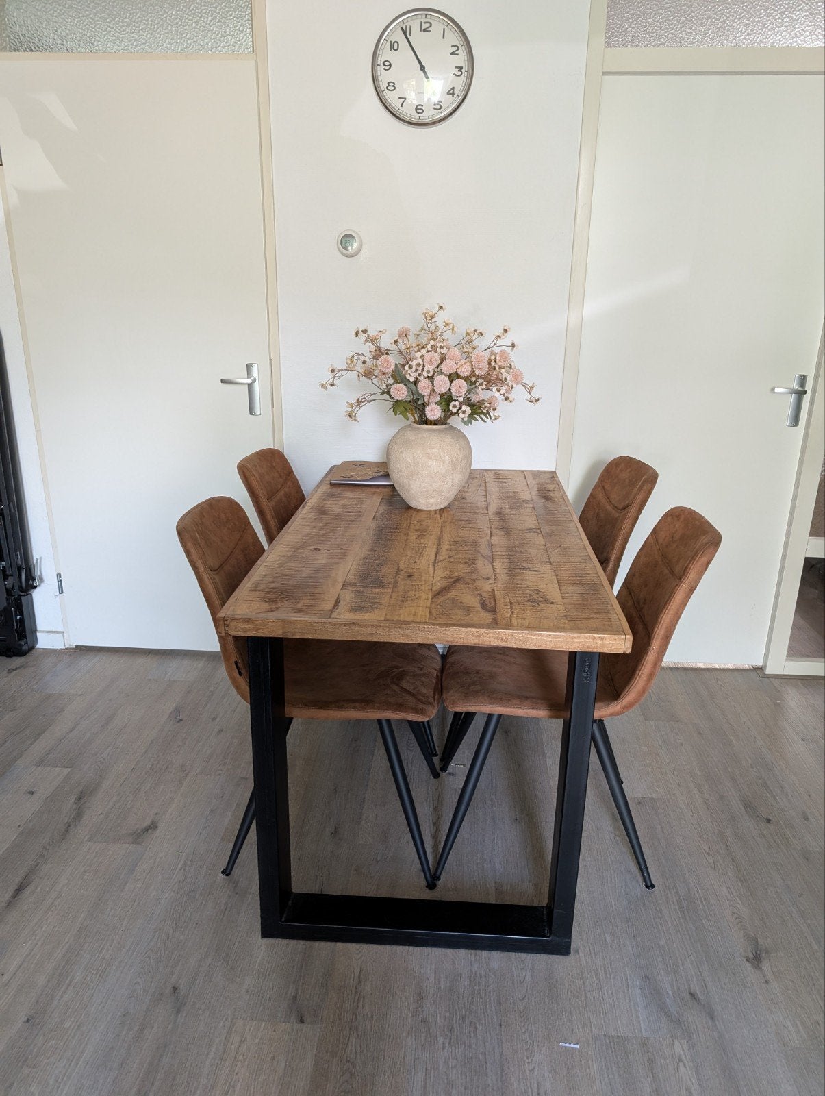 GERESERVEERD voor Inge. Industriële eettafel, Ophalen, Gebruikt, Rechthoekig, 50 tot 100 cm