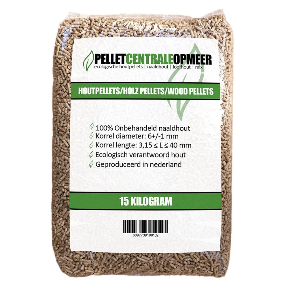 Premium Quality Houtpellets - ZAK 15KG - Eigen productie, Huis en Inrichting, Kachels, Ophalen, Pelletkachel, Hout, Pelletcentrale Opmeer