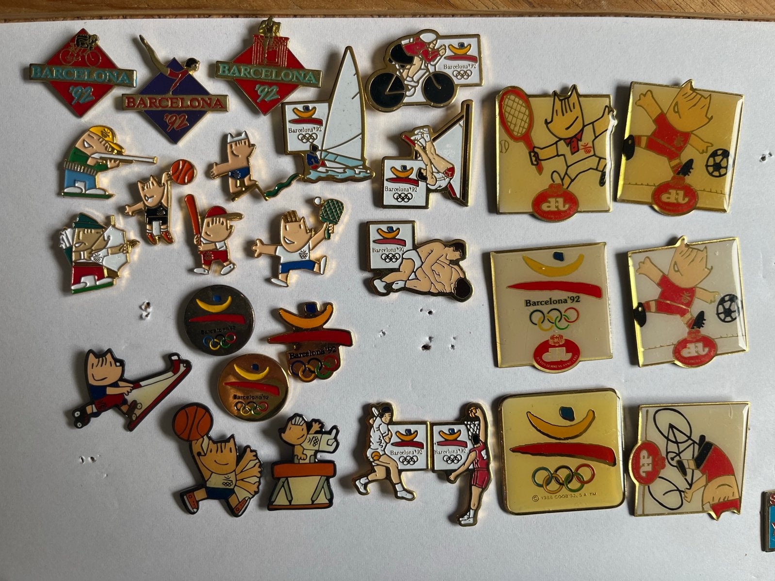Olympische Speldjes Barcelona '92 - Diverse Sporten, Gebruikt, Ophalen of Verzenden, Speldje of Pin, Nvt