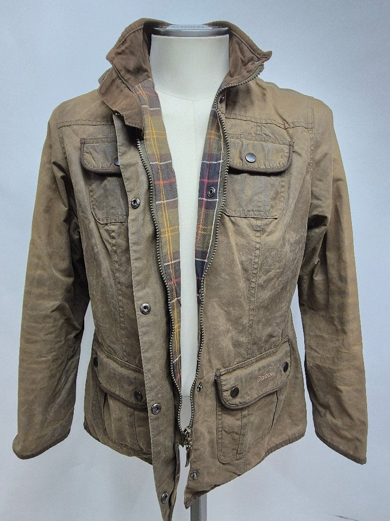 Barbour 'Ladies Utility' wax jas, dames, maat 42, Kleding | Dames, Barbour, Bruin, Maat 42/44 (L), Ophalen of Verzenden