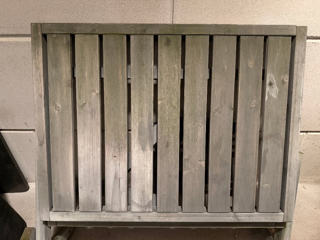 Opklapbaar balkon tafeltje, Tuin en Terras, Tuintafels, Ophalen, Gebruikt, Rechthoekig, Hout