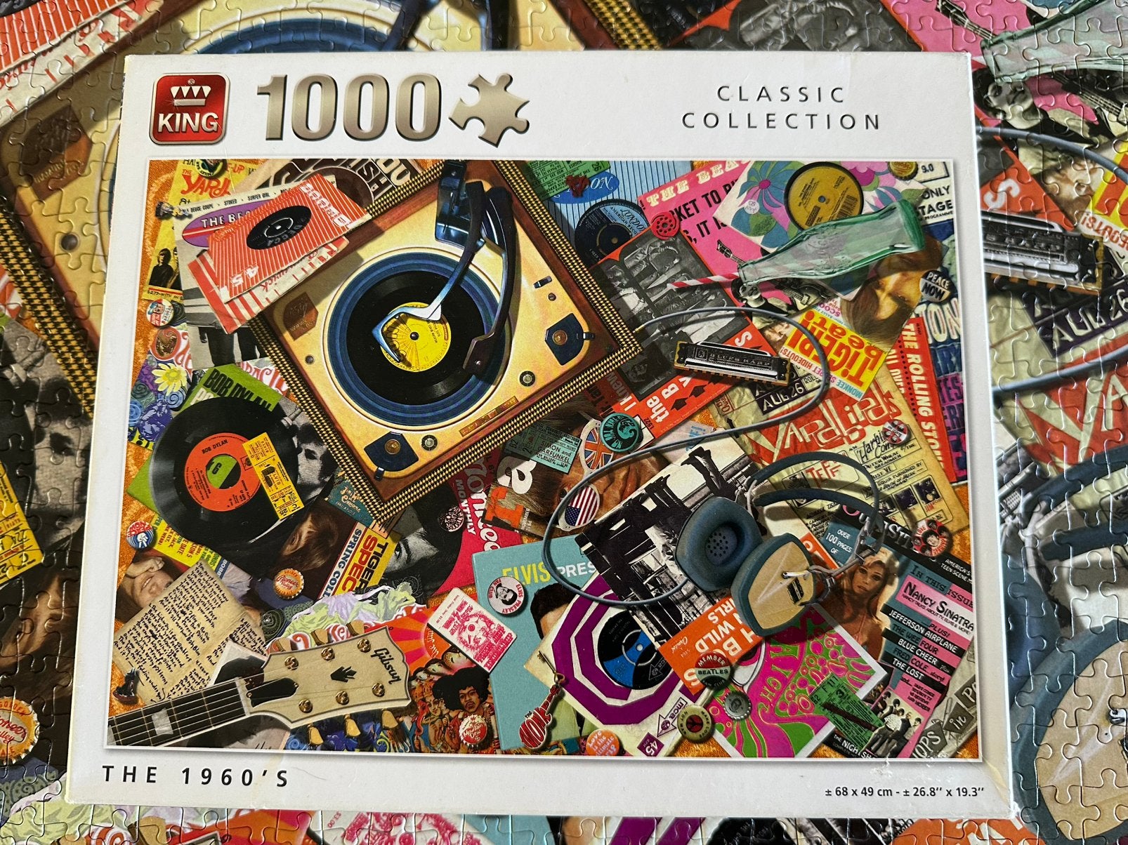 King Puzzel 1000 stukjes classic collection: The 1960’s, Ophalen of Verzenden, 500 t/m 1500 stukjes, Legpuzzel