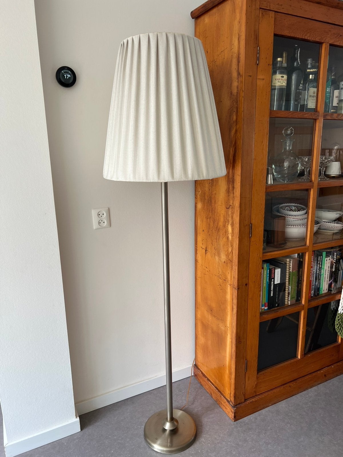 Stijlvolle Gispen staande lamp met stoffen kap, Ophalen, Gebruikt, Metaal, 150 tot 200 cm