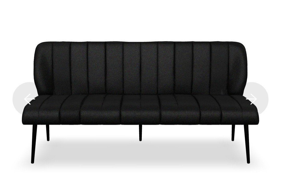 Moderne zwarte eetkamerbank - Comfortabel en stijlvol, Huis en Inrichting, Banken | Sofa's en Chaises Longues, Zo goed als nieuw