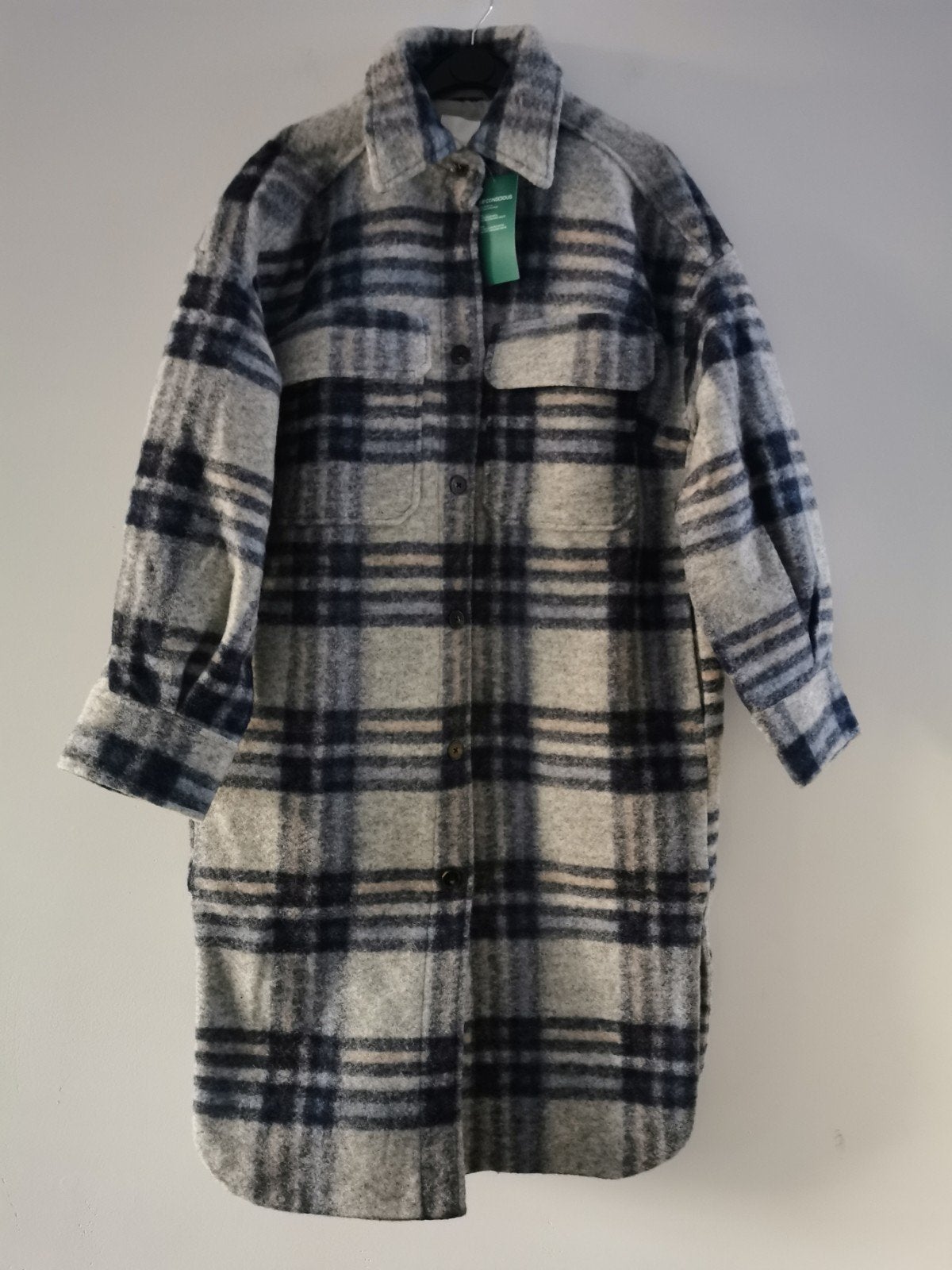 H&M Conscious Collection wollen jas mt. S/M, H&M, Nieuw, Maat 36 (S), Meerkleurig
