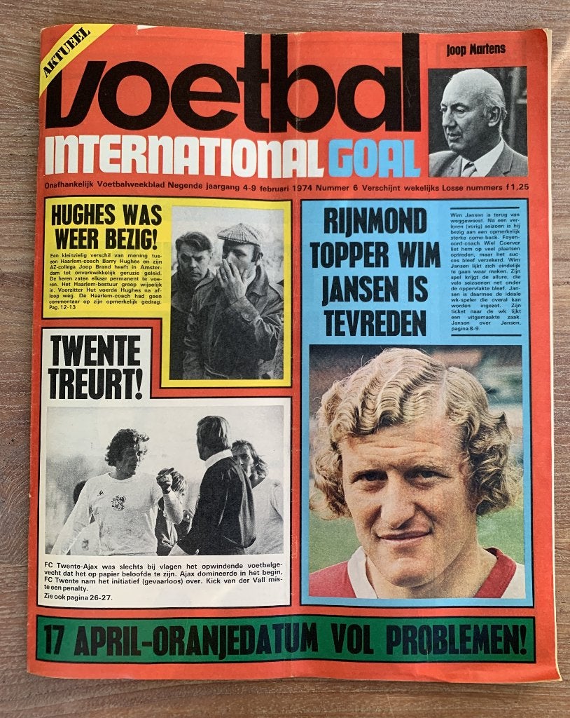 Voetbal International VI Div. tijdschriften uit 1974 / €3,-, Ophalen of Verzenden, Zo goed als nieuw, Feyenoord, Boek of Tijdschrift