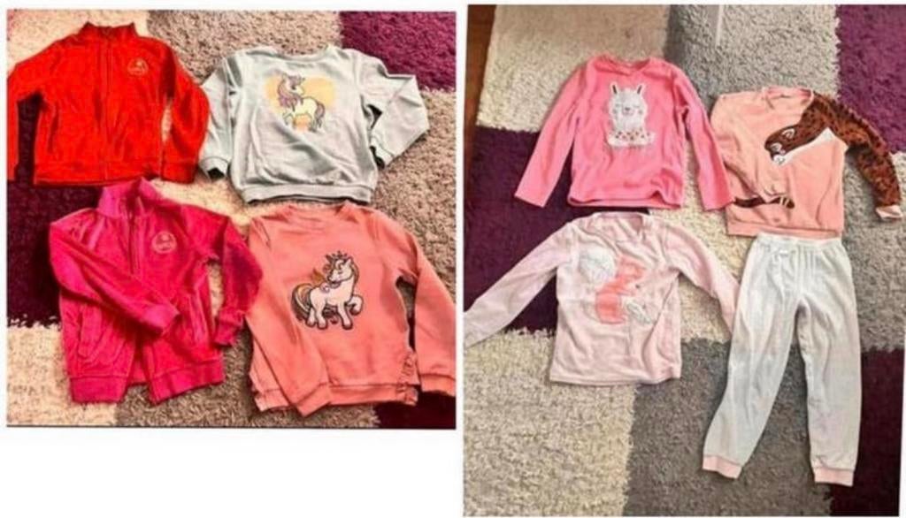 Meisjes kleding truien + warme pyjama’s 122/128, Ophalen of Verzenden, Zo goed als nieuw, Meisje