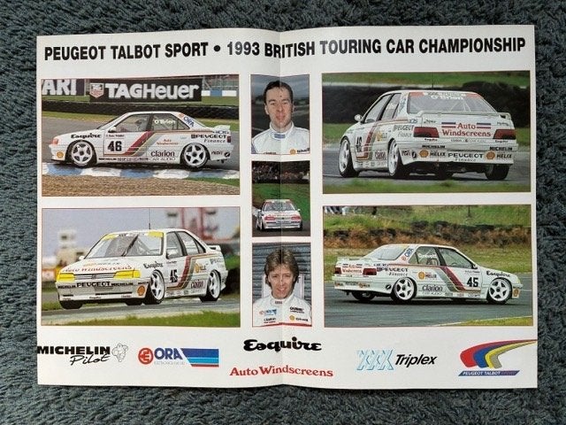 BTCC posters uit de jaren 90, Ophalen of Verzenden, Gebruikt, Auto's