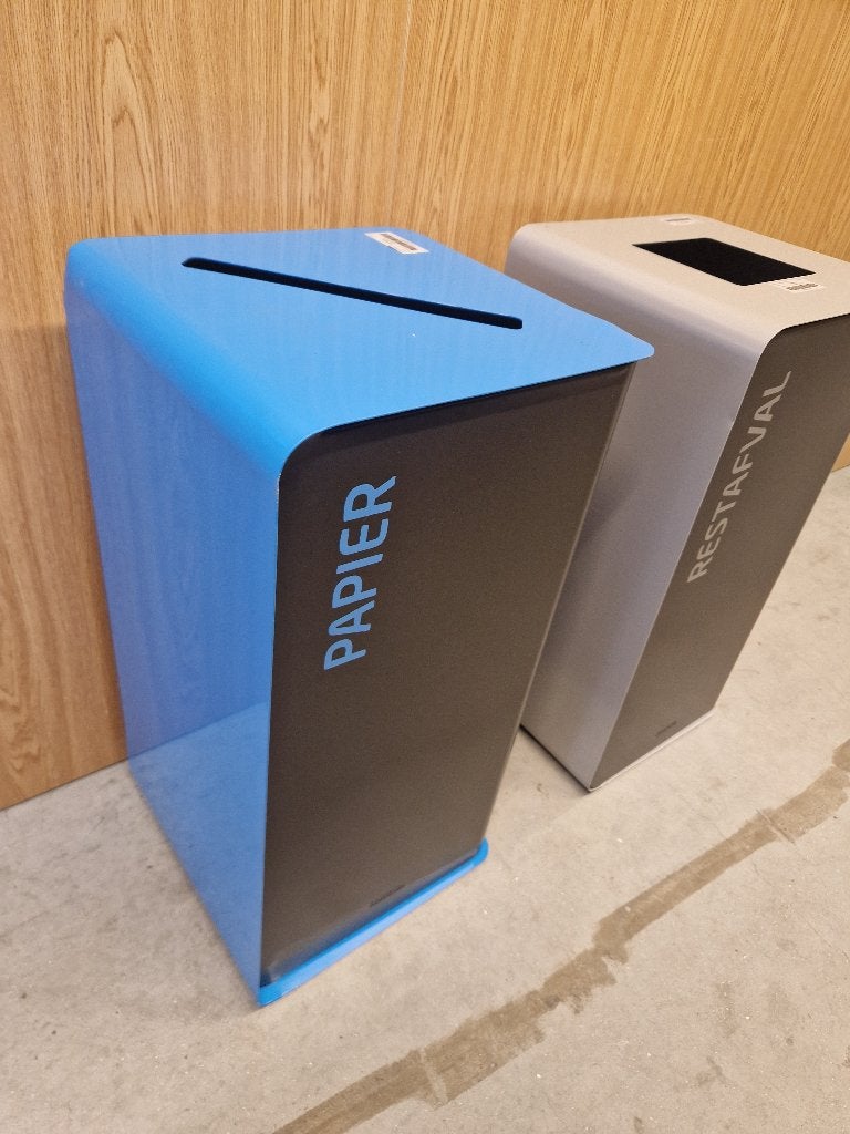 Metalen papierbak afvalbak 40 liter (nieuw), Ophalen, Nieuw, 40 liter of meer, 75 – 100