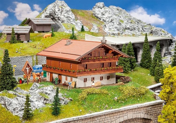 Faller 191745 Alpenhuis Chiemgau, Overige merken, Gelijkstroom of Wisselstroom, Brug, Tunnel of Gebouw, Nieuw