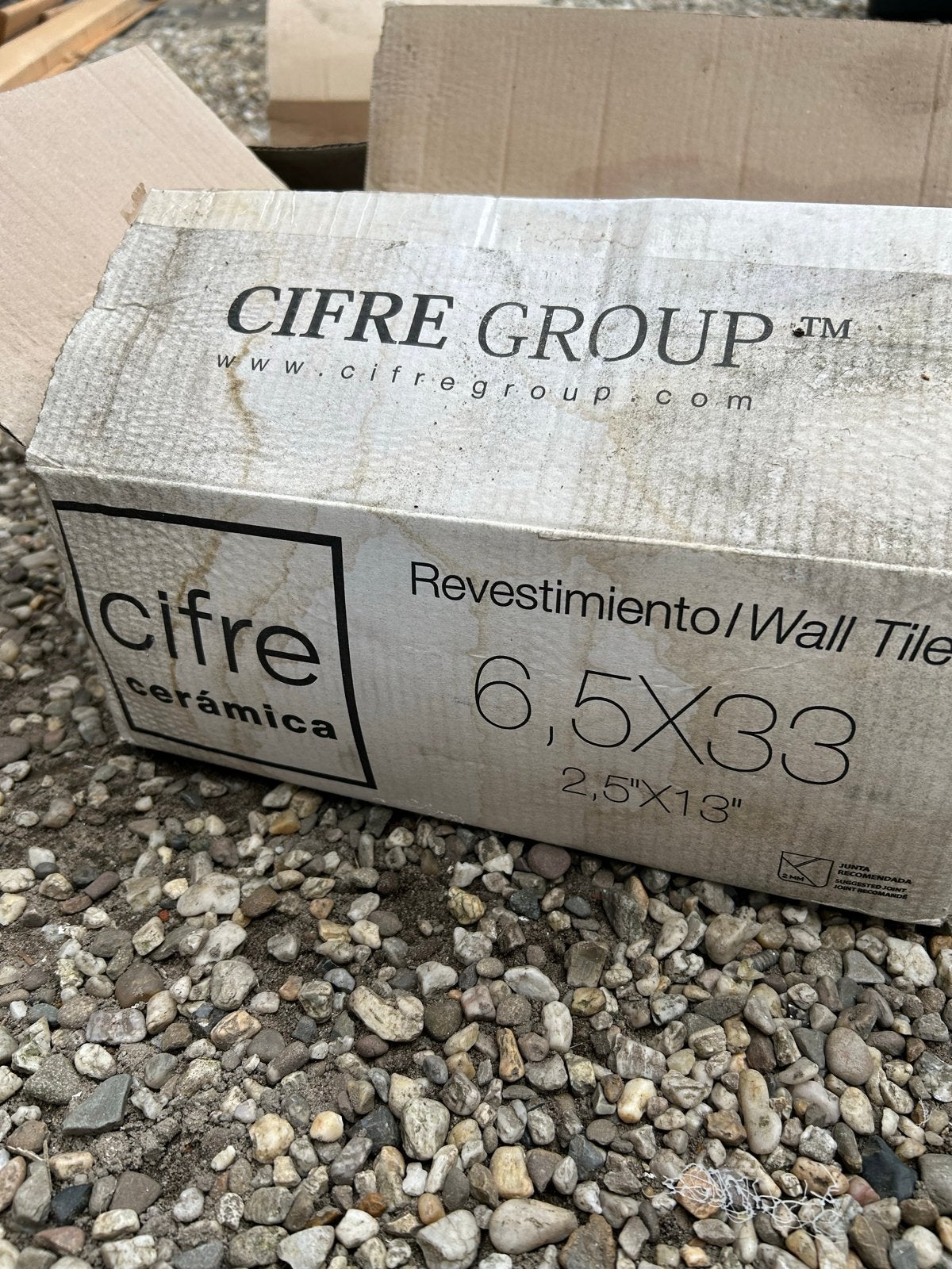 Cifre Keramische Wandtegels 6,5x33 cm - Wit, Ophalen, Nieuw, Minder dan 20 cm, 20 tot 40 cm