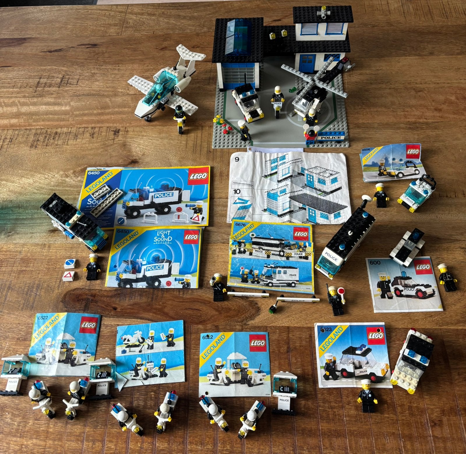 Partij lego Politie van 10 sets, Gebruikt, Compleet, Lego, Ophalen of Verzenden