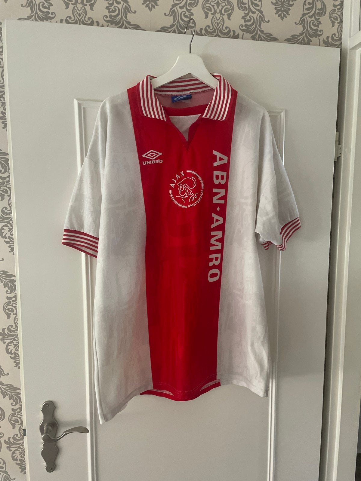 Vintage Ajax thuisshirt Umbro ABN AMRO, Maat M, Ophalen of Verzenden, Gebruikt, Shirt