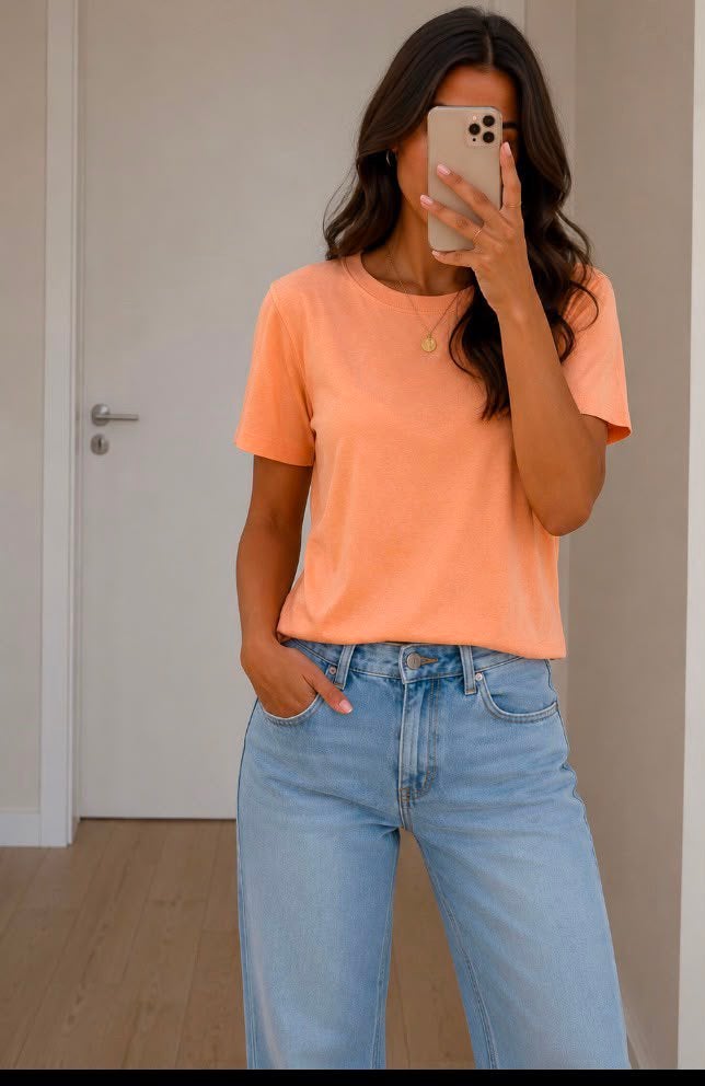 Shirt oranje korte mouwen, Ophalen of Verzenden, Zo goed als nieuw, Oranje, Korte mouw