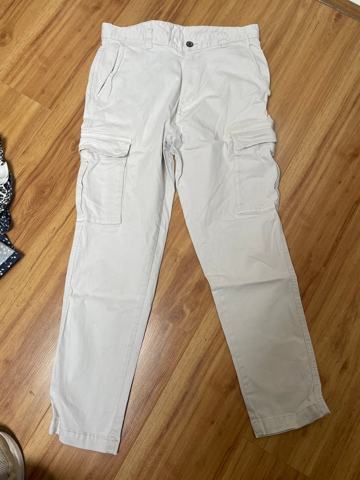 Zara Cargo Broek Heren - Beige - Maat 40 (EUR), Ophalen of Verzenden, Gedragen, Maat 48/50 (M), Beige