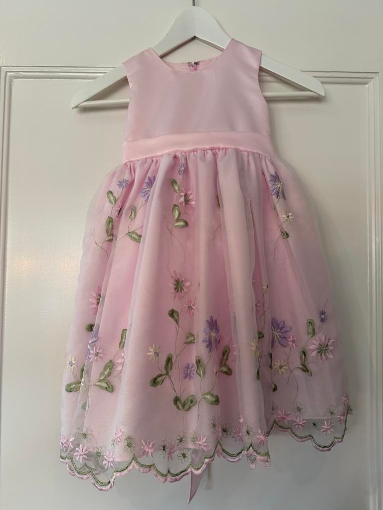 Bruidsmeisjes jurk Geborduurde Bloemen voor Meisjes, Ophalen of Verzenden, Nieuw, Roze