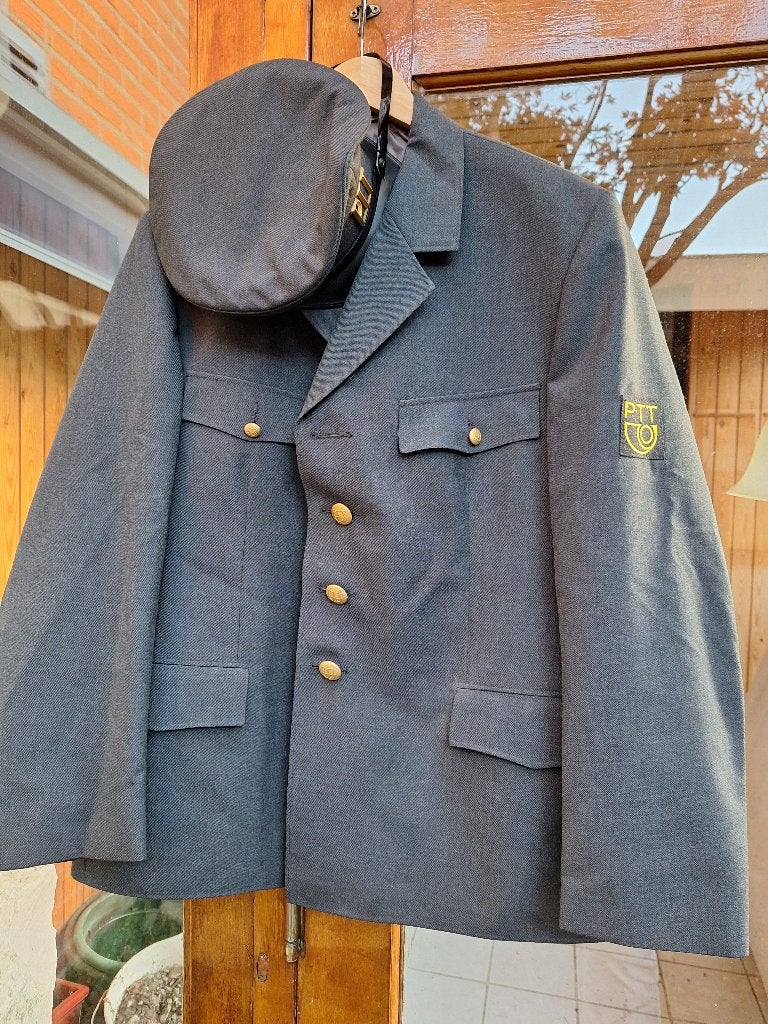 Uniek PTT Postbode Uniform Jaren 60/70 - Jas en Pet Henca NV, Ophalen of Verzenden, Overige soorten, Nederland, Kleding of Schoenen