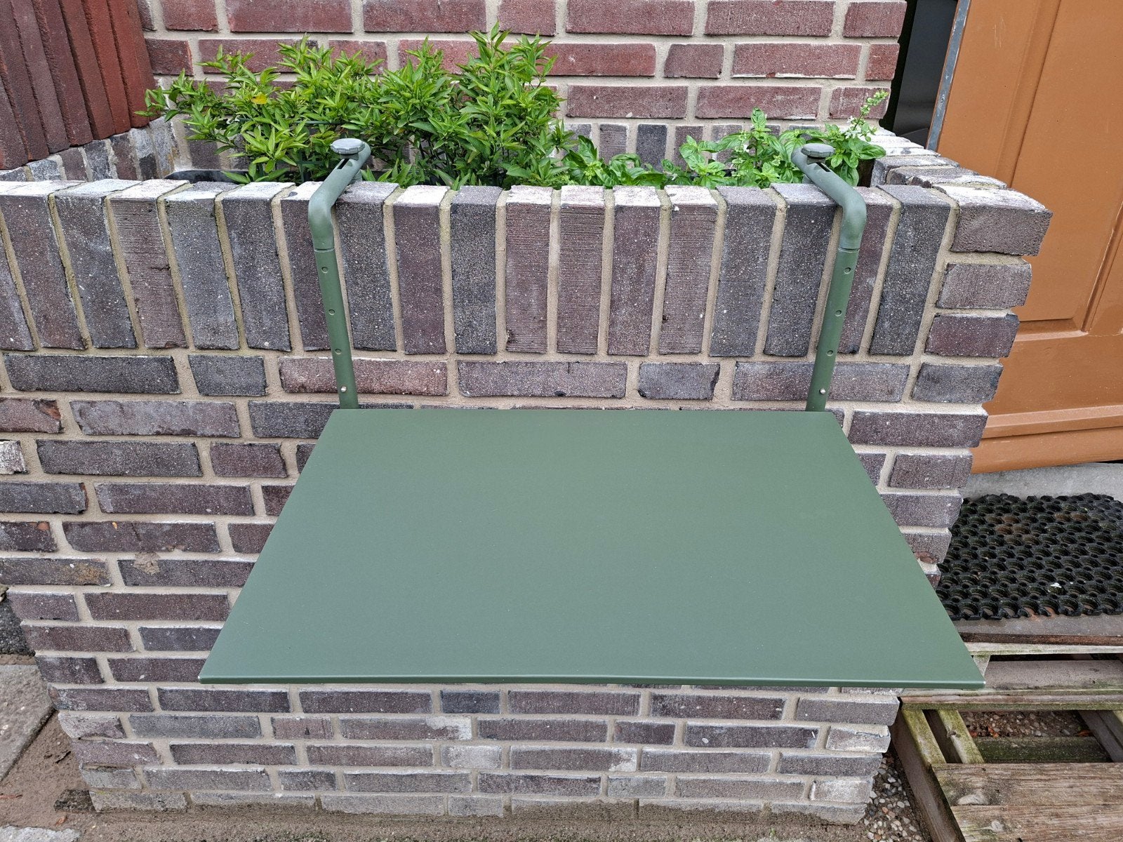 Pro Garden balkontafel groen - model Lisa, Ophalen, Gebruikt, Rechthoekig, Metaal