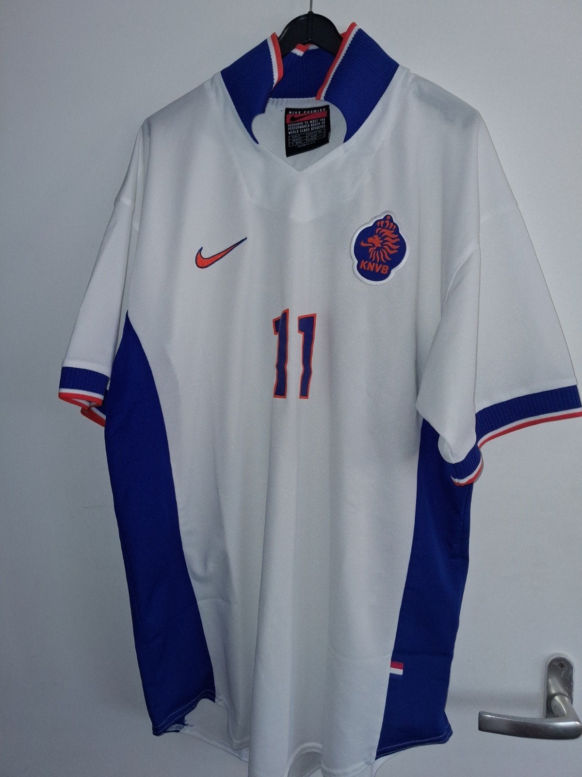 Vintage Nike KNVB shirt Nederlands elftal match worn 1997, Wit, Nike, Maat 56/58 (XL), Ophalen of Verzenden