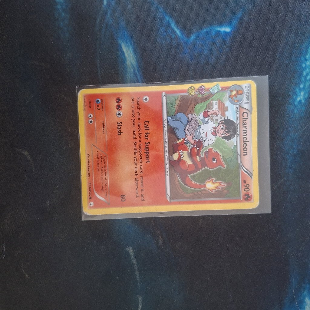 charizard rc5 &charmeleon rc4 + leuke houder, Ophalen of Verzenden, Gebruikt, Meerdere kaarten
