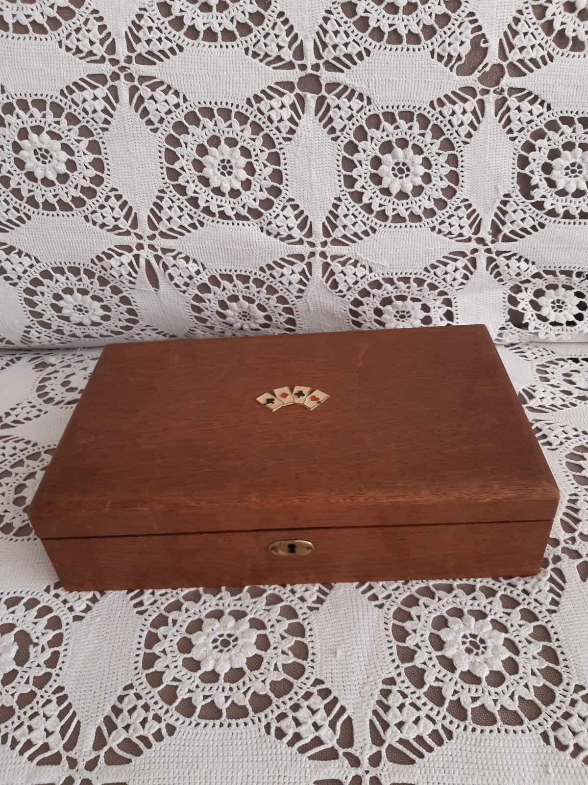Houten spellendoos, Ophalen of Verzenden