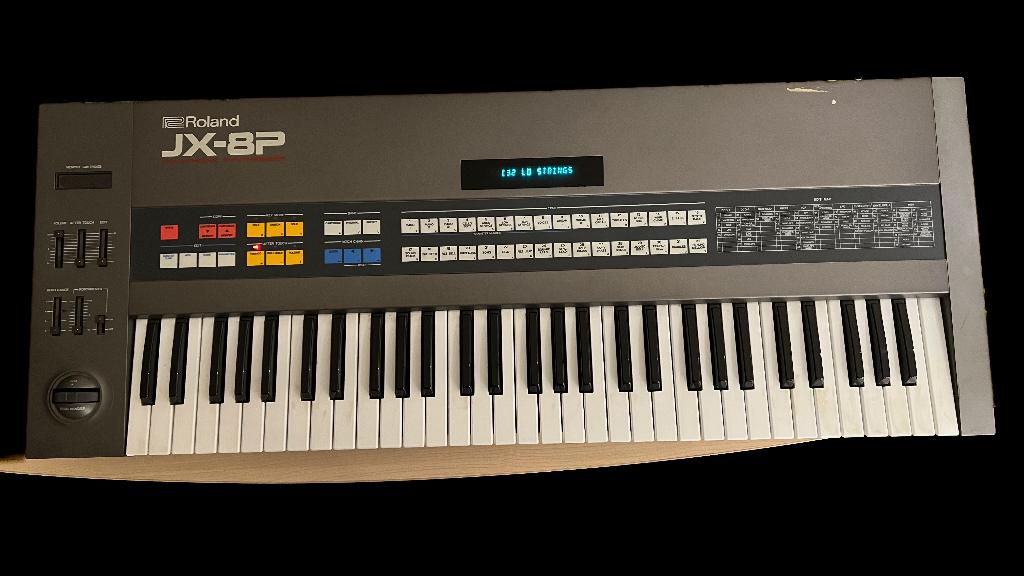 Roland JX-8P synth. & PG-800 controller incl. flightcase, Ophalen, Gebruikt, Met midi-aansluiting, Roland