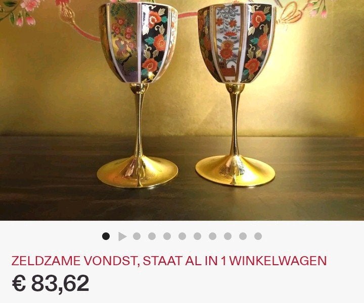 porselein wijnglas set, Ophalen of Verzenden