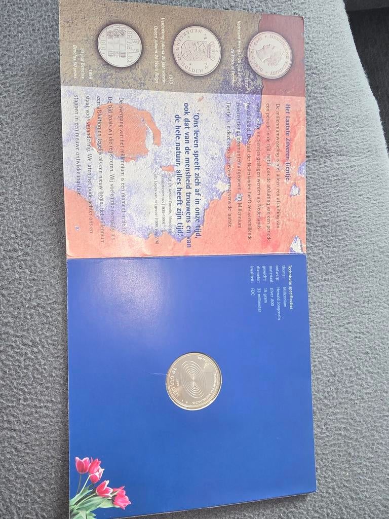 Het Laatste Zilveren Tientje - Millennium Munt, Koningin Beatrix, Zilver, Ophalen of Verzenden, Losse munt