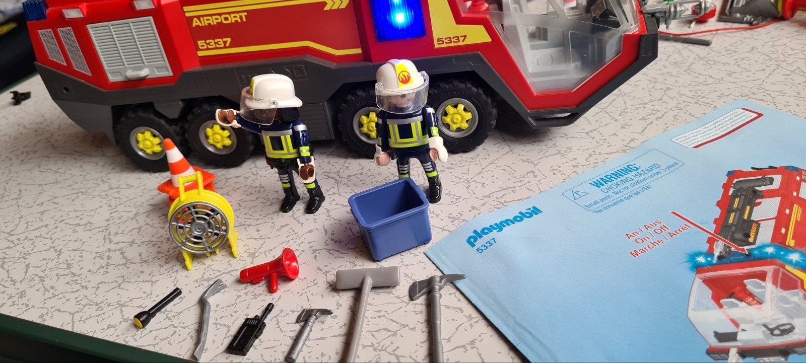 playmobil 5337 brandweerwagen, Ophalen of Verzenden, Gebruikt