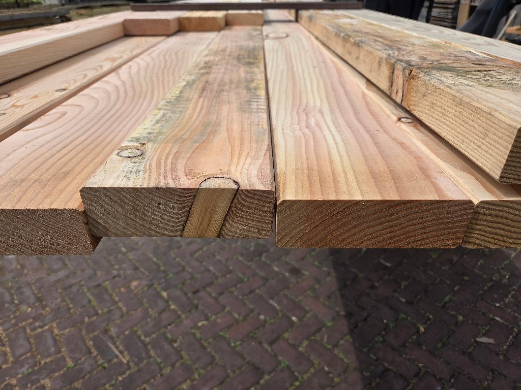Douglas balken  geschaafd 4.5x14.5 cm - nr: TB52, Tuin en Terras, Palen, Balken en Planken, Ophalen, Nieuw, 250 cm of meer, Balken