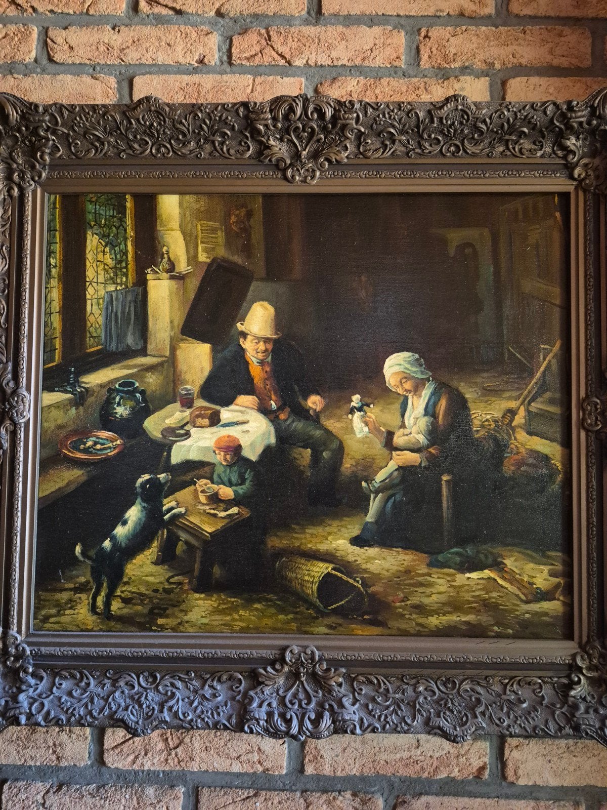 Olieverfschilderij ,zeer goede staat, Ophalen, Doek, Portret of Personen, Origineel werk