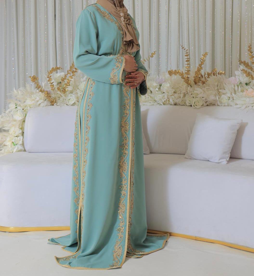 Een prachtige kaftan takchita, Ophalen of Verzenden, Zo goed als nieuw, Maat 36 (S), Overige typen