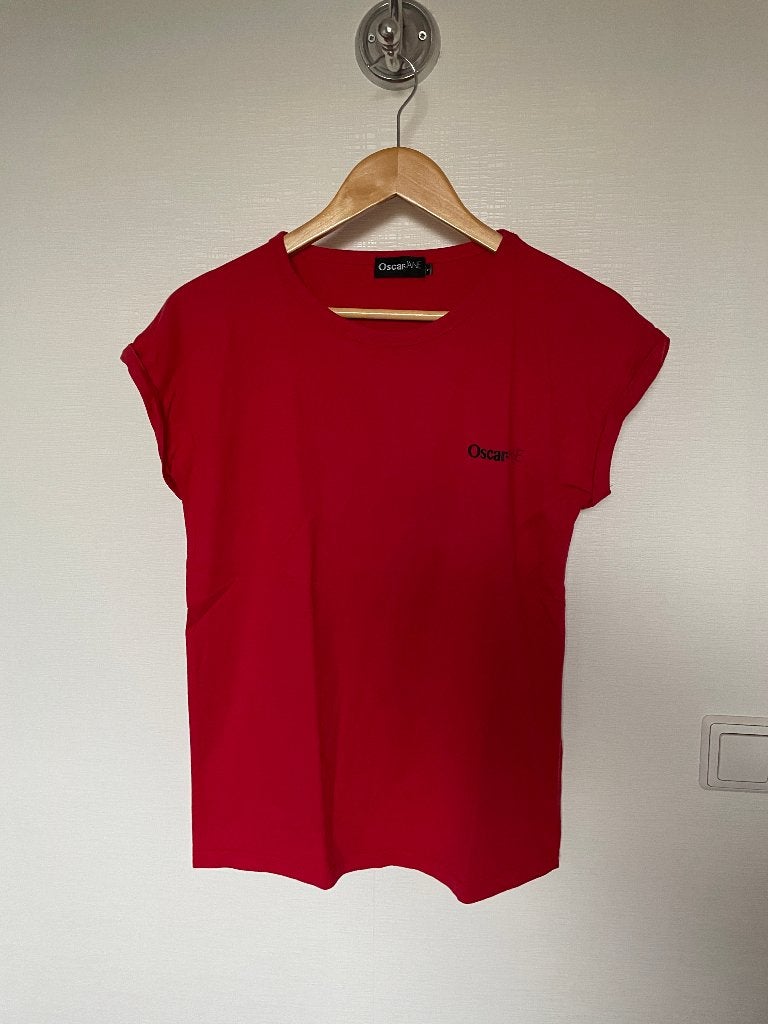 Oscar Jane rood t-shirt korte mouw large, Oscar, Maat 42/44 (L), Ophalen of Verzenden, Zo goed als nieuw