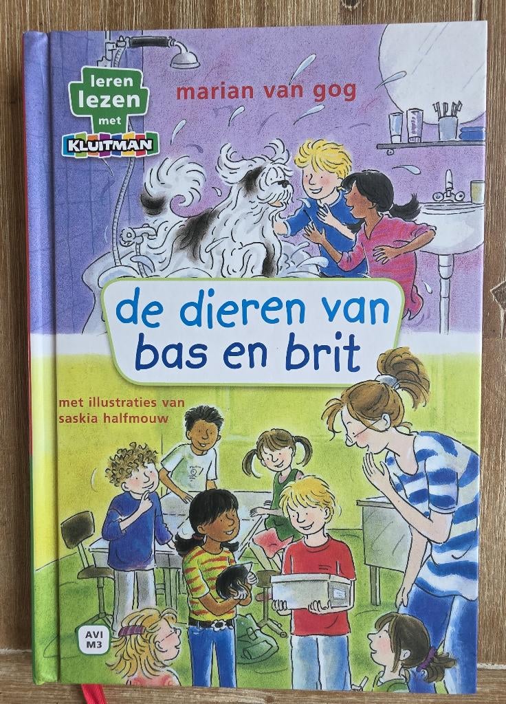 De dieren van Bas en Brit - AVI M3 - Groep 3   2- in-1 boek, Ophalen of Verzenden, Zo goed als nieuw, Marian van Gog, Fictie algemeen
