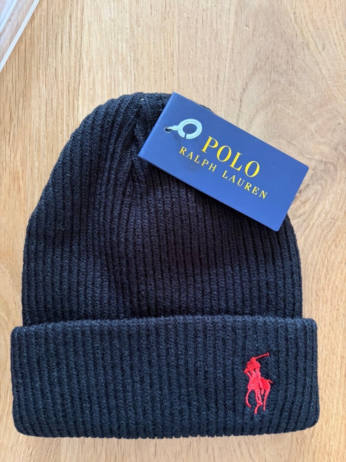 Nieuwe Donkerblauwe Ralph Lauren Muts met Rood Logo, Ophalen of Verzenden, Nieuw, Muts