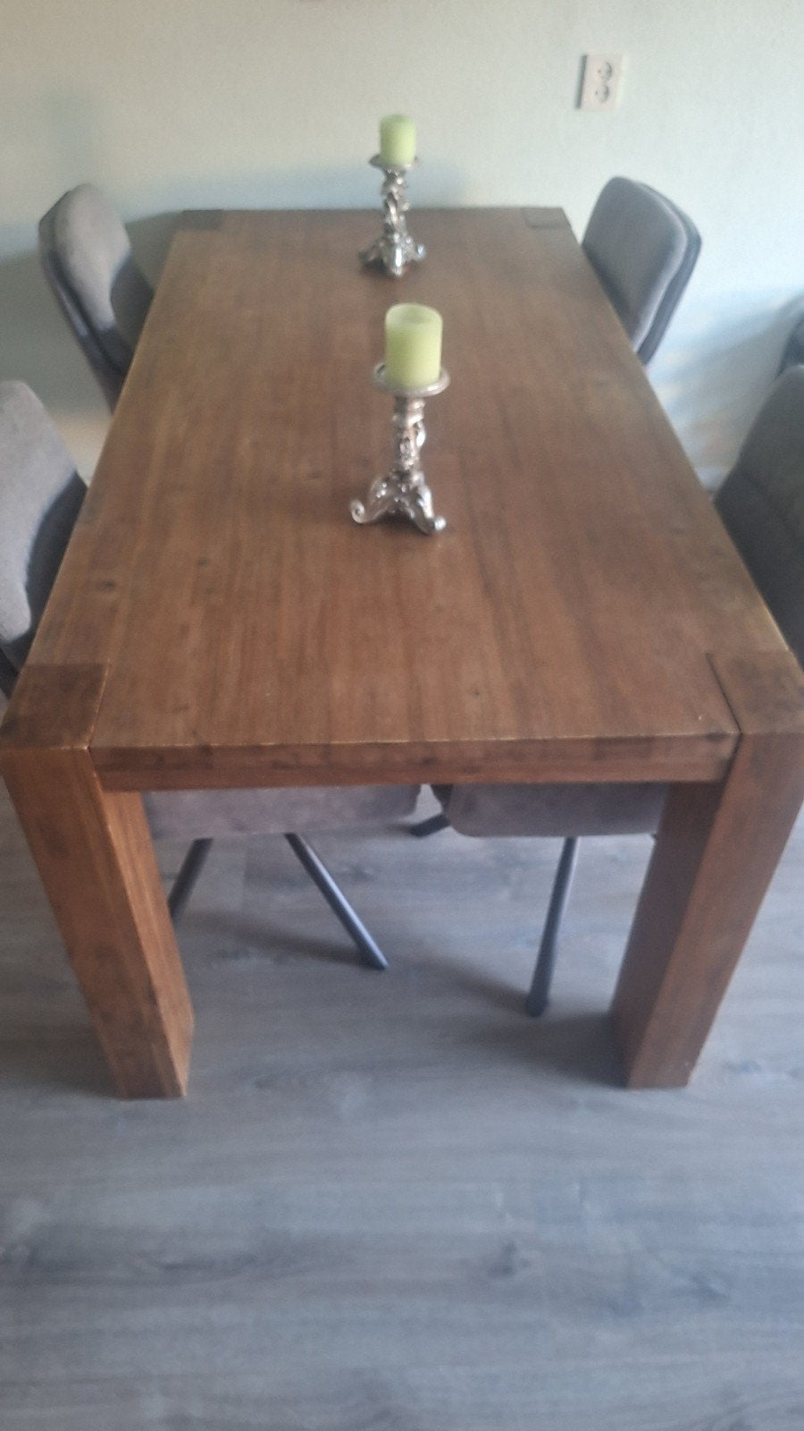 Strakke moderne eettafel 180x80x70 cm, Gebruikt, 150 tot 200 cm, Modern, Vier personen