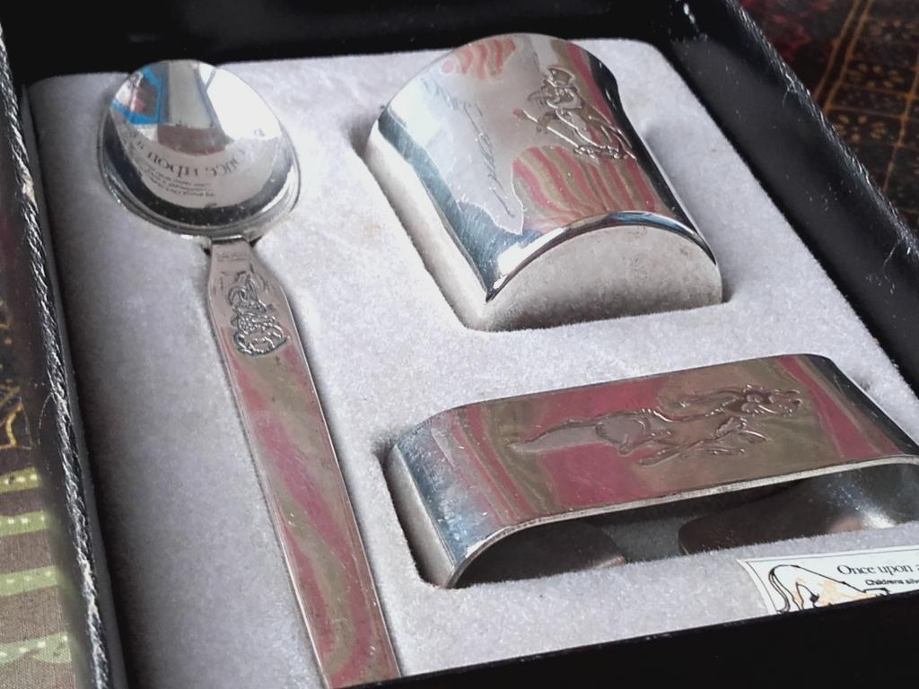Mooi Engelse set van falstaff silverplate voor kinderen., Ophalen of Verzenden