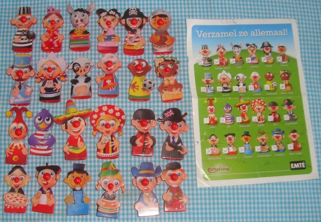 EFTELING vingerpoppetje poppetjes 24 stuks compleet set, Verzamelen, Efteling, Ophalen of Verzenden, Zo goed als nieuw, Beeldje of Poppetje