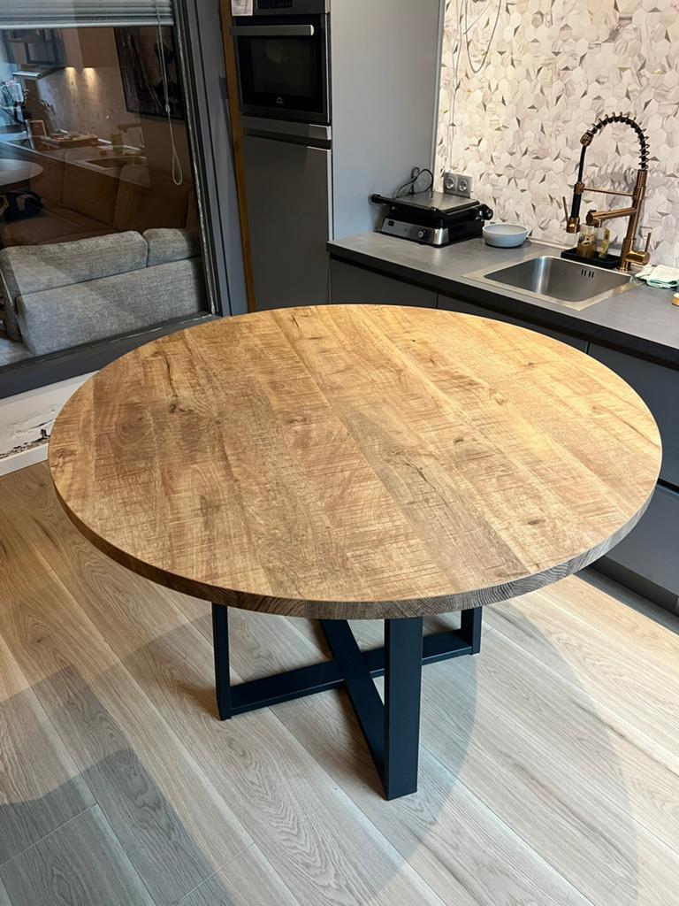 Bar/(ronde)eettafel - HACO 130cm, Ophalen, Zo goed als nieuw, Rond, 100 tot 150 cm