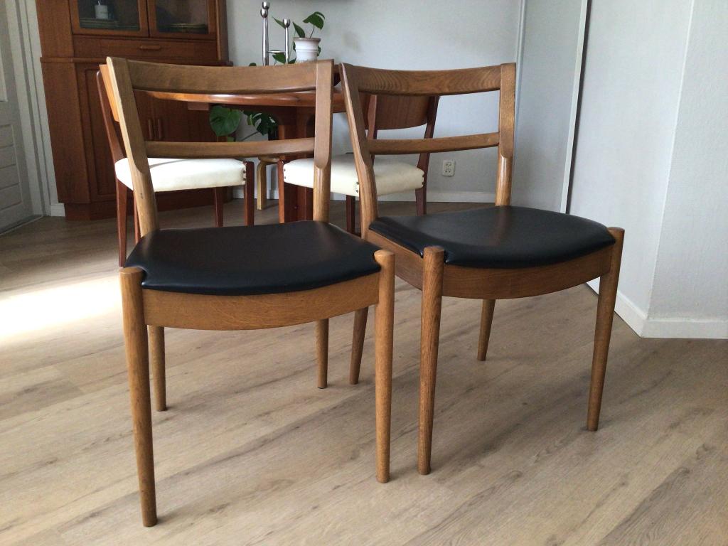 Twee eetkamerstoelen, IKEA Stockholm, jaren 90.vintage., Huis en Inrichting, Ophalen, Gebruikt, Twee, Zwart