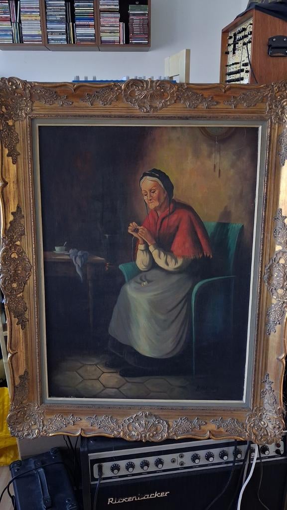 Groot olieverf schilderij van Naerd 1908-, Antiek en Kunst, Ophalen