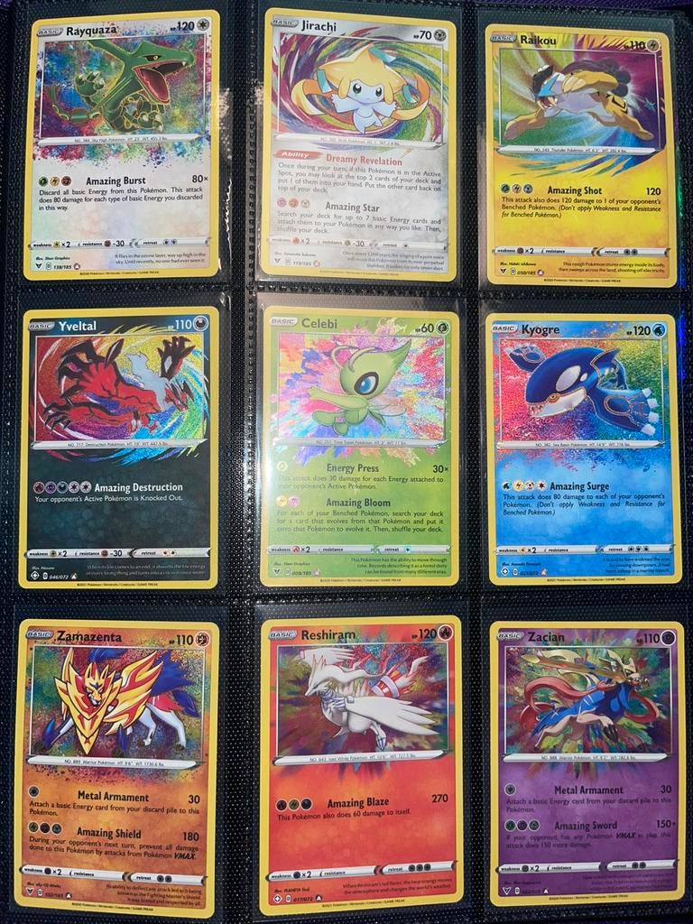 Pokemon 9x Holo - Vivid Voltage - Shining Fates, Ophalen of Verzenden, Zo goed als nieuw, Meerdere kaarten