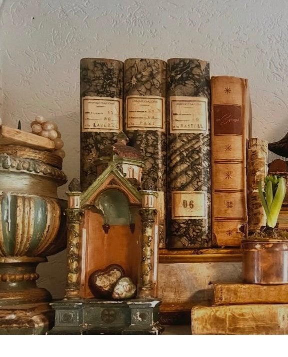 3 italiaanse archief dozen box doos oud opbergdoos brocante, Ophalen of Verzenden