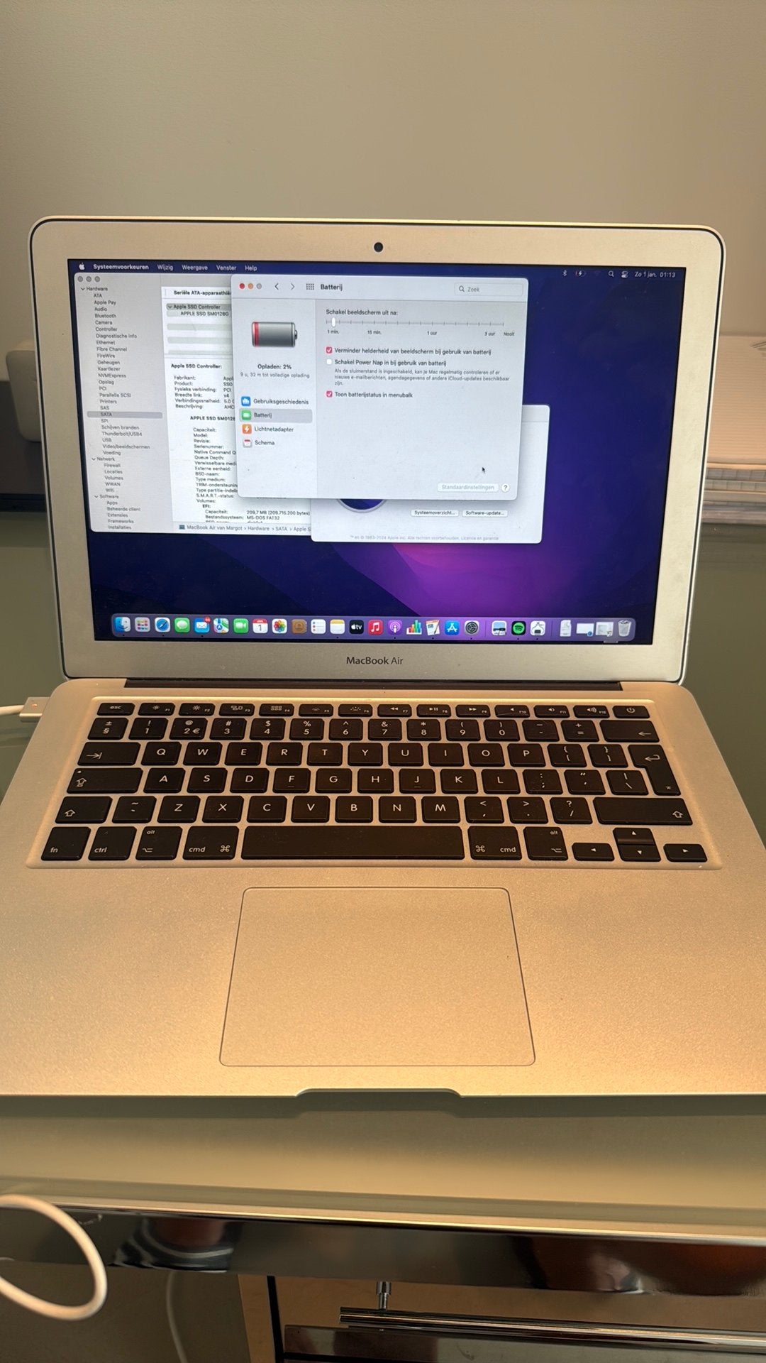 MacBook Air 13-inch 2015 - 128GB SSD - 8GB RAM, Computers en Software, Apple Macbooks, Gebruikt, Qwerty, 8 GB, 13 inch
