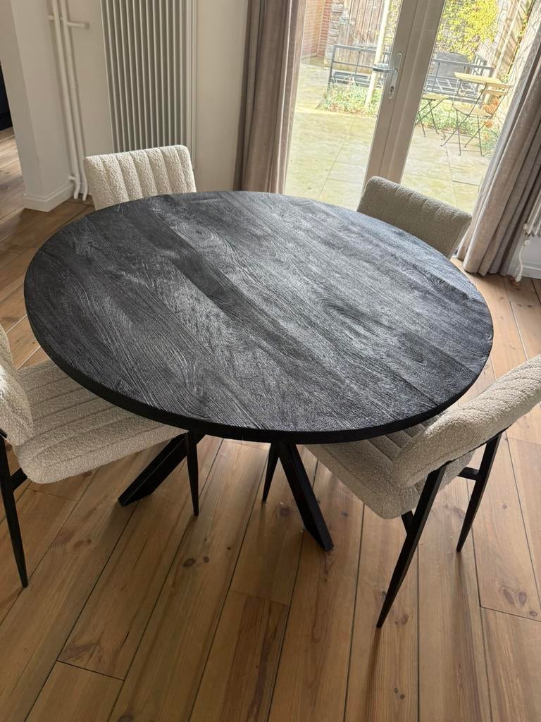 Tafel rond, Ophalen, 100 tot 150 cm, Rond, Zo goed als nieuw